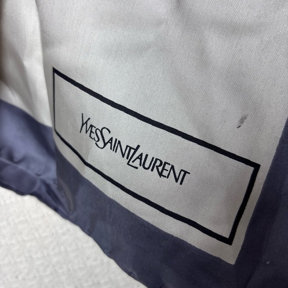 Yves Saint Laurent Geometric Yellow and Orange Scarf - Picture 6 of 10